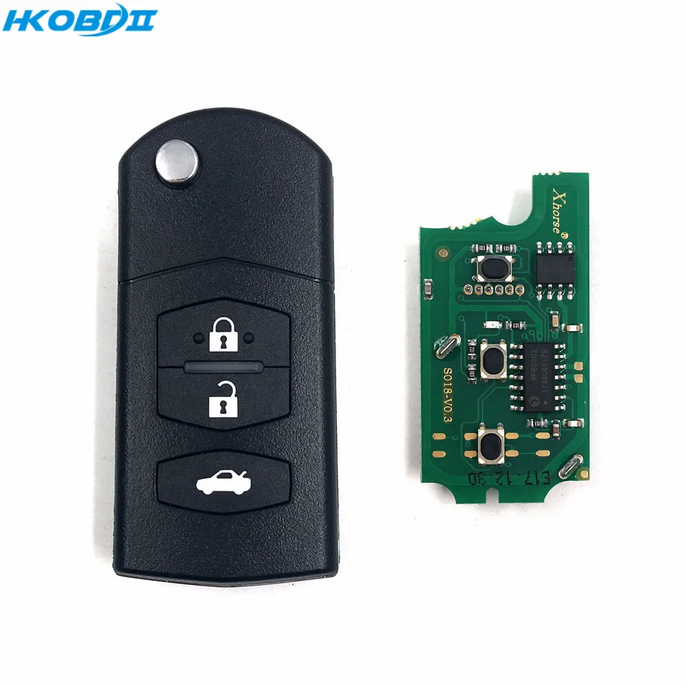 HKOBDII Xhorse VVDI провод XK XKMA00EN 3 кнопки Универсальный VVDI2 Автомобильный ключ