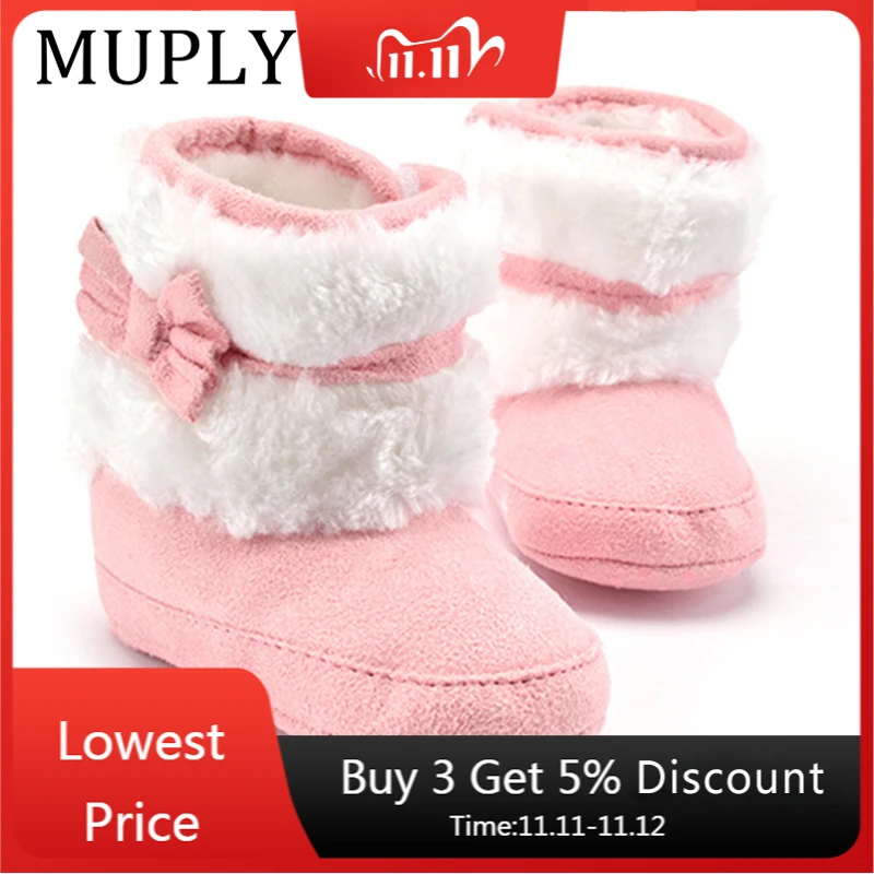 

2020 New Super Keep Warm Snow Boots Baby Girl Boy Anti-silp Prewalker Fleece Boot Wool Snow Indoor Shoes Winter Booties