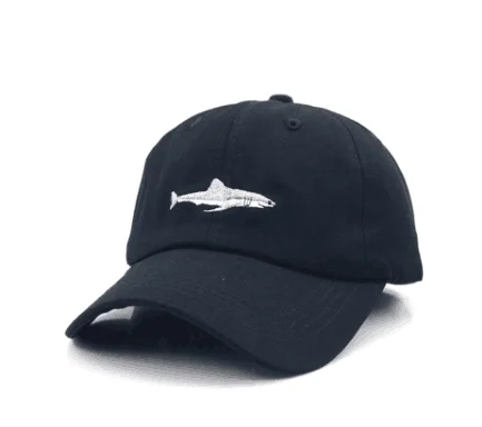 Кепки Акула Snapback человек Бейсбол Кепки в стиле «хип-хоп» шляпа c вышивкой, для отца с открытым носом и с шляпа от солнца Шапки - Цвет: Black