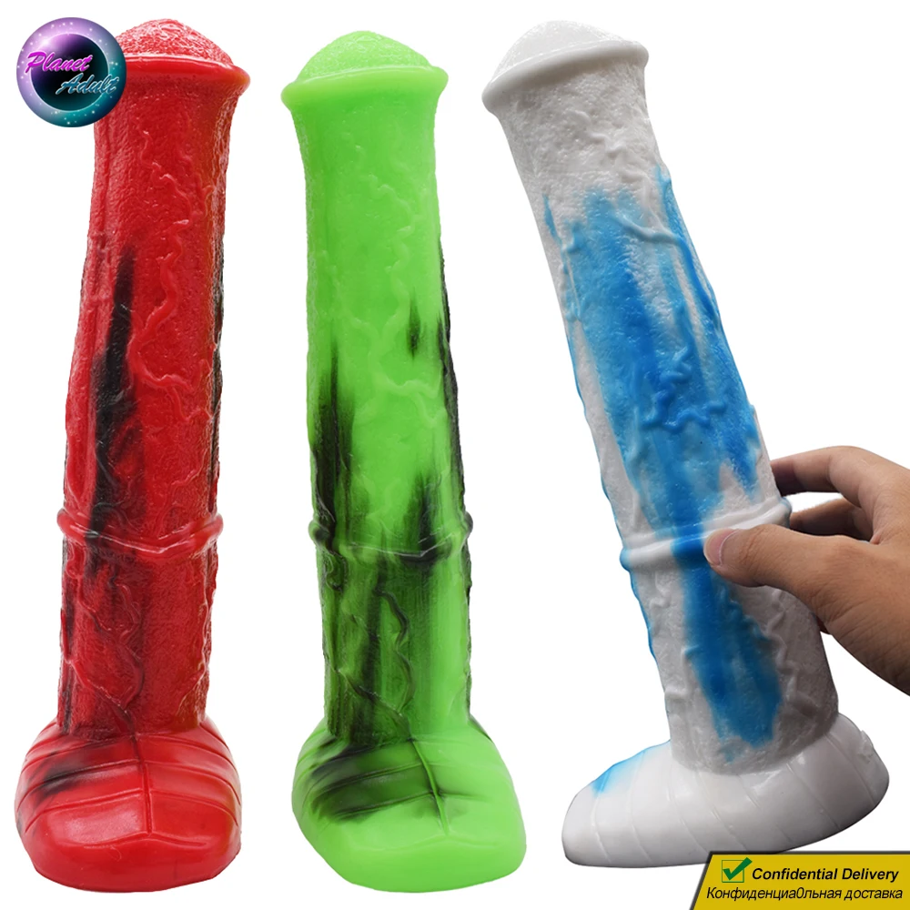 29*6cm Large Silicone Horse Dildo Animal Penis Masturbator Sex Toys for Women Lesbian Pussy Vagina Soft Sexual Masturbation Tool 1