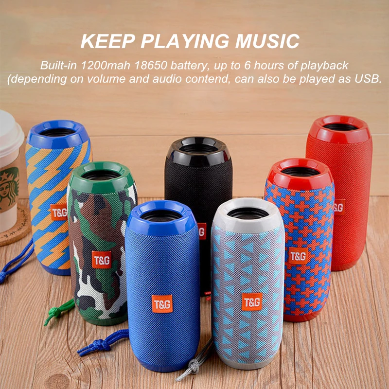 

HANTOPER Bluetooth Speaker Outdoor mini soundbar Waterproof Portable Wireless Column Loudspeaker with TF FM USB Aux for xiaomi