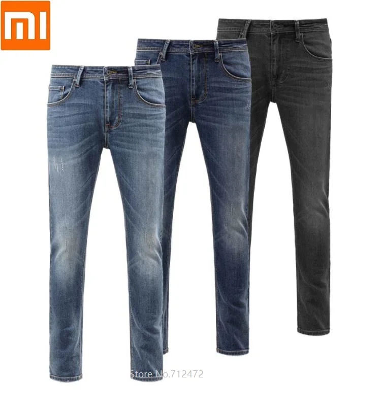  Xiaomi soft Slim fit Straight jeans High elasticity and comfort Trousers Casual Autumn winter Pants