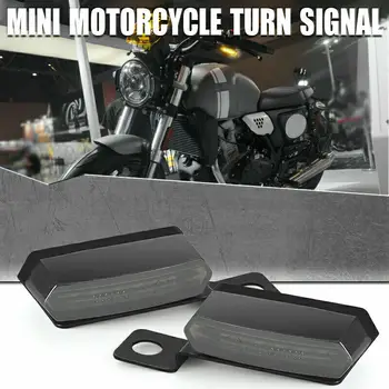 

DC 12V 2pcs 180 Degrees Smoke Mini LED Motorcycle Turn Signal Indicators Front Rear Blinker Lights Water & Vibration Proof
