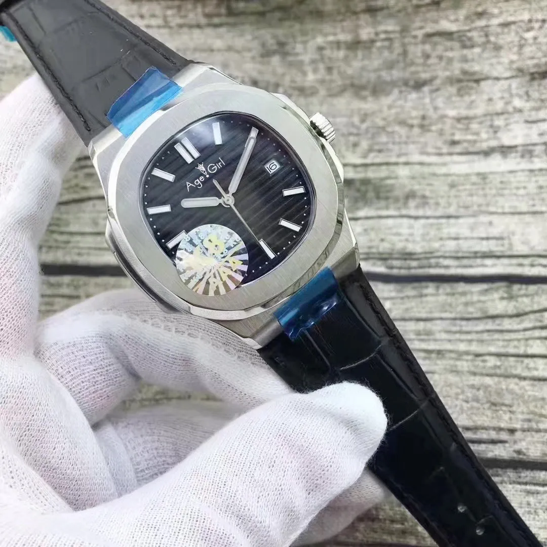 

Luxury Brand New Automatic Mechanical Men Sapphire Transparent Rose Gold Silver Blue Black Leather Glide Sooth Luminous WatchES