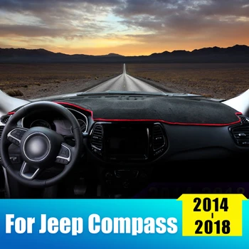 

Car Dashboard Avoid Light Pad Instrument Platform Desk Cover Mats Carpets For Jeep Compass 2014 2015 2016 2017 2018 Accessories