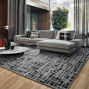 

Modern Casual Geometric Area Rug in gray color Moroccan Tile Shag Collection Floor mat Indoor Outdoor decoration carpet