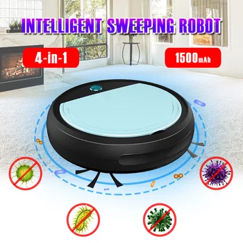 Multifunctional Robot Vacuum Cleaner 4-In-1 Auto Rechargeable Smart Sweeping Robot Dry Wet Sweeping Vacuum Cleaner Home Robot 4 in 1 multifunctional robot vacuum cleaner vacuum sweep sterilize air flavor lcd remote control timing setting self charging