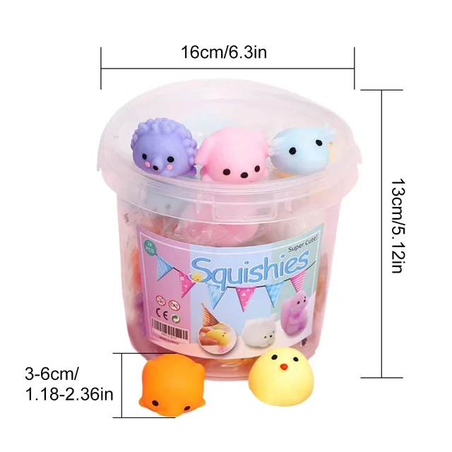 36pcs Squishy Toy Cute Animal Antistress Ball Squeeze Mochi Toys Decompression Soft Sticky Mini Squishi Stress Relief Toys Gift 6