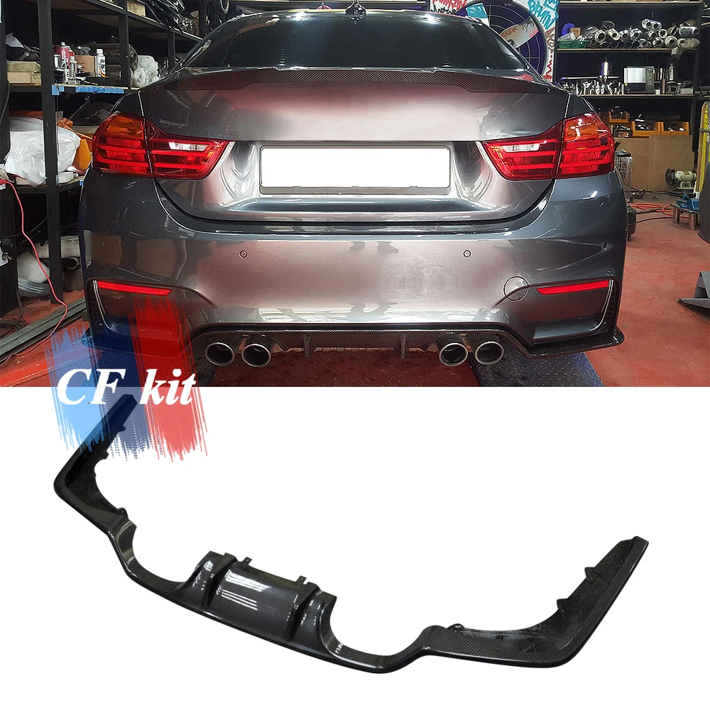 

CF Kit 3D Style Carbon Fiber Car Body Kits Rear Lip Bumper Spoiler Diffuser For BMW F80 M3 F82 F82 M4 2014 Up Car Styling