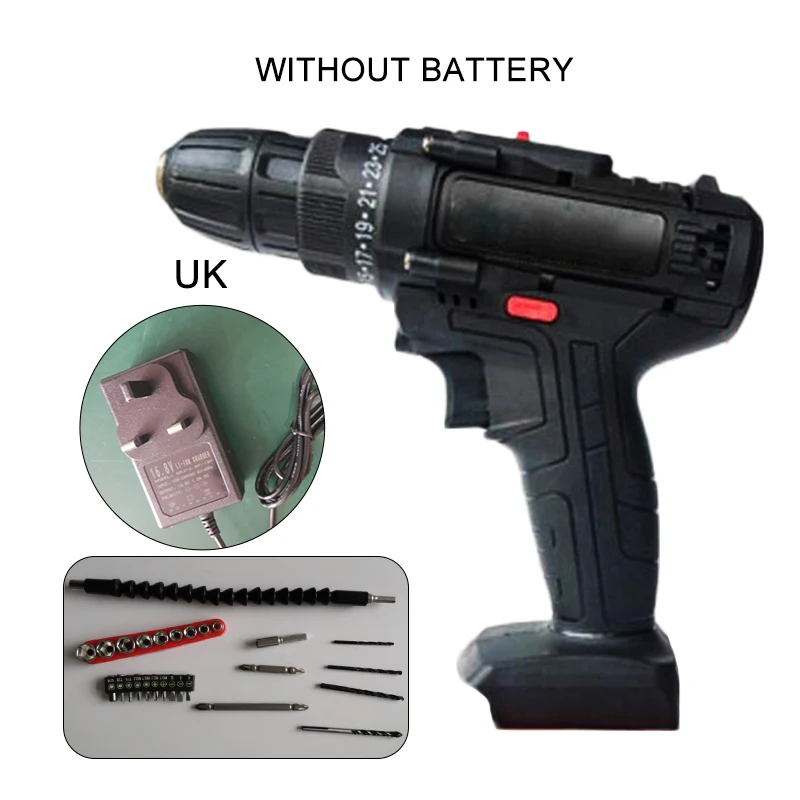 

Rechargeable Electric Drill Brushless Drilling Tool 2-Speed Screwdriver Hammer