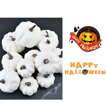 

Artificial Pumpkins Festive Wedding Halloween Party Home Decoration Creative Lifelike Simulation Artificial Pumpkins 12 Pcs