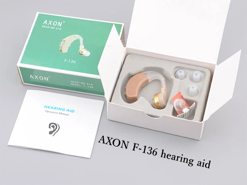 AXON F-136 слуховой аппарат мини аудио усилитель цифровые наушники для пожилых глухих людей