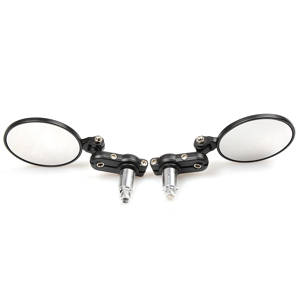 BDJ Handlebar End Mirrors CNC Motorcycle Rearview Side Mirror for Cafe Racer Clubman Sportster Chopper