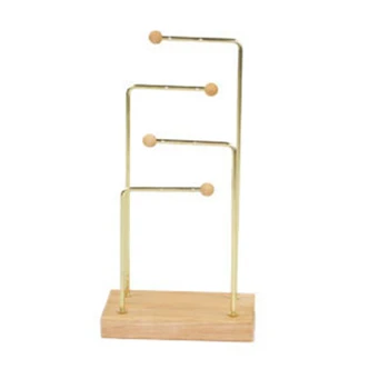 

Wooden Earrings Display Stand Jewelry Holder Organizer Rack with Sturdy Metal Props, Accessories for Business