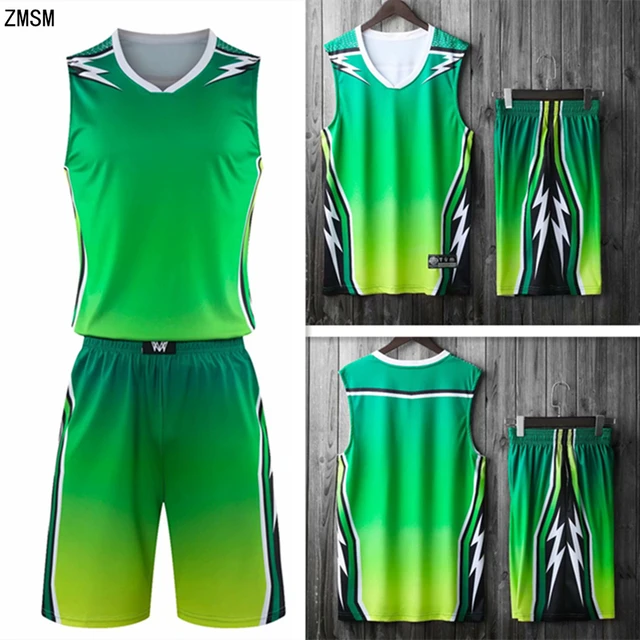 US $16.90 ZMSM youth adult throwback basketball jersey set high quality basketball uniform team custom traini