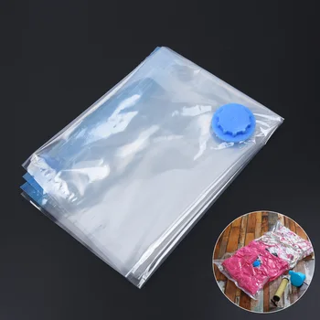 

5pc Vacuum Storage Bags Space Saver + Hand Pump For Travel Seal Clothes