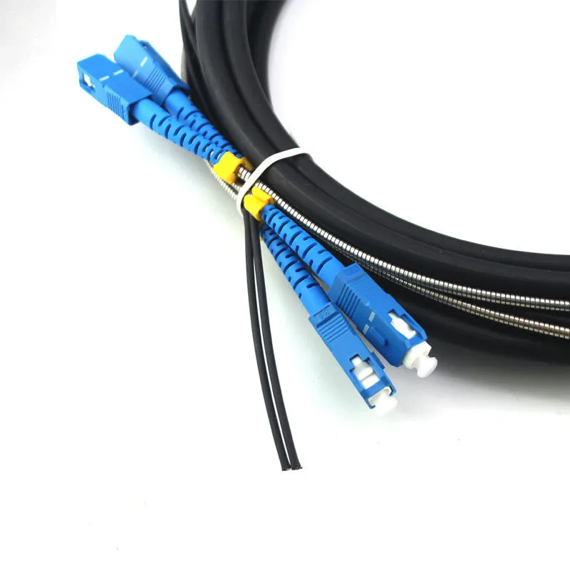 Кабель для шахты SC бронированный оптический кабель связи двухъядерный