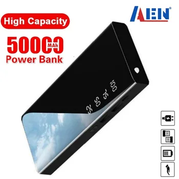 10000 Mah のパワーバンクシャオ mi mi 8 外部バッテリーポータブル充電器ダブル USB Powerbank mi ni Poverbank Bateria の外耳モビル