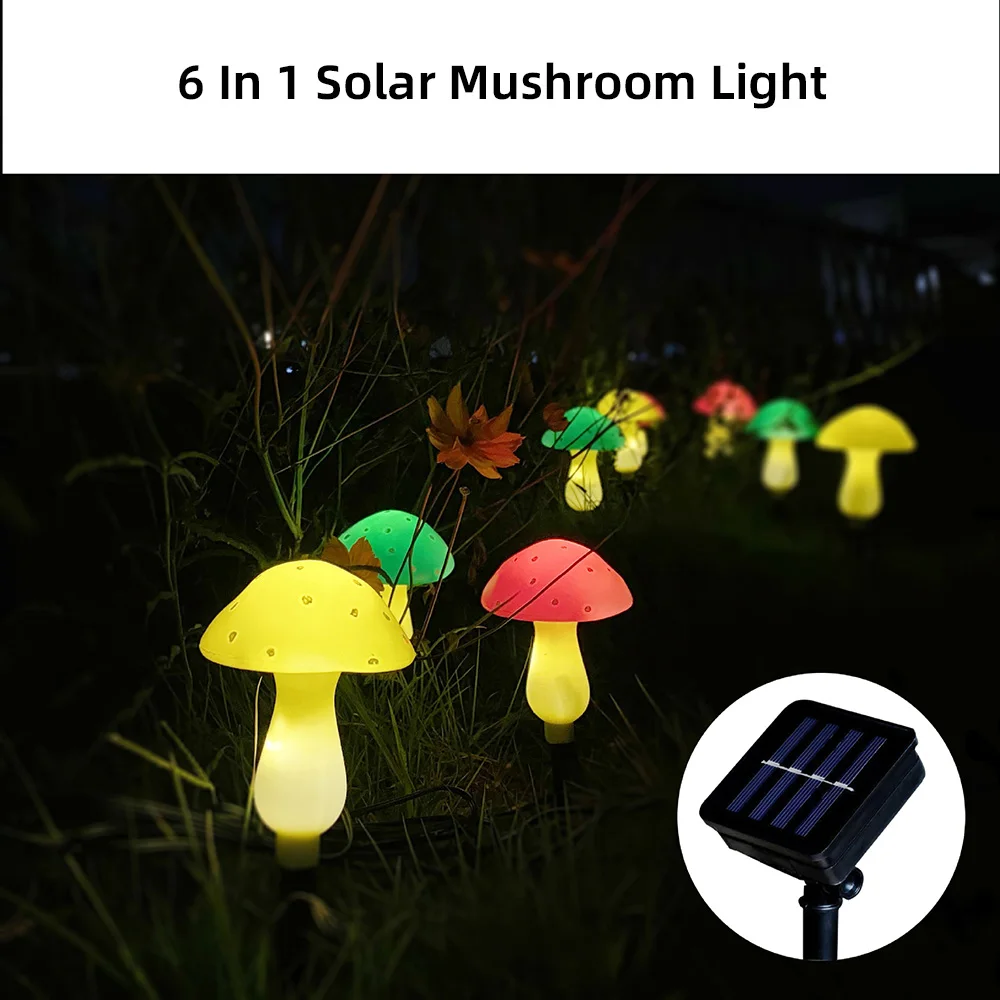 solar sensor wall light Outdoor Solar Garden Lights Cute Mushroom Shape Decorative Lamp LED Waterproof For Yard Backyard Lawn Path solar fence post lights