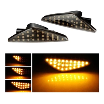

2Pcs Dynamic Flowing LED Side Marker Turn Signal Light Indicator For-BMW X5 E70 X6 E71 E72 X3 F25