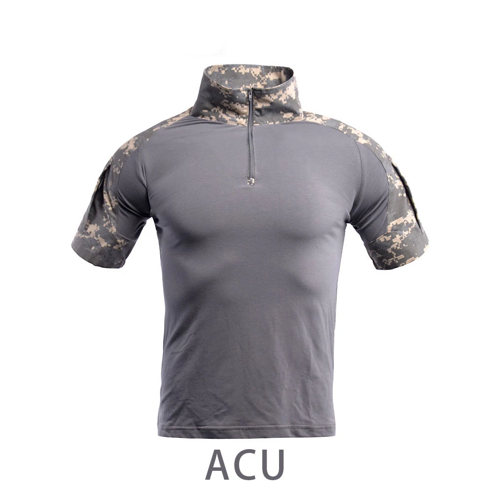 FIRECLUB тактическая камуфляжная рубашка брюки охотничья дышащая быстросохнущая уличная рубашка с коротким рукавом Тренировочные Брюки CP цвет черный