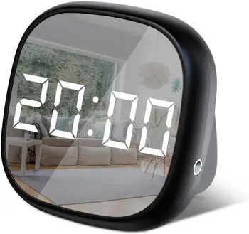

Voice Control Mirror Table Clock Home Decoration Snooze Desk Alarm Clock LED Digital Electronic Clocks Luminous Table Decor