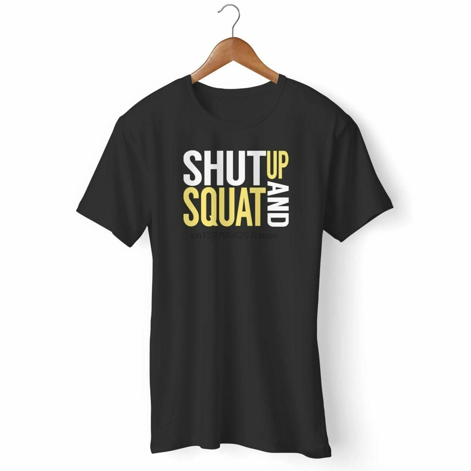 

New Shut Up And Squat Drop It Fitness Fun Gym Burnout T-Shirt Usa Size Em1