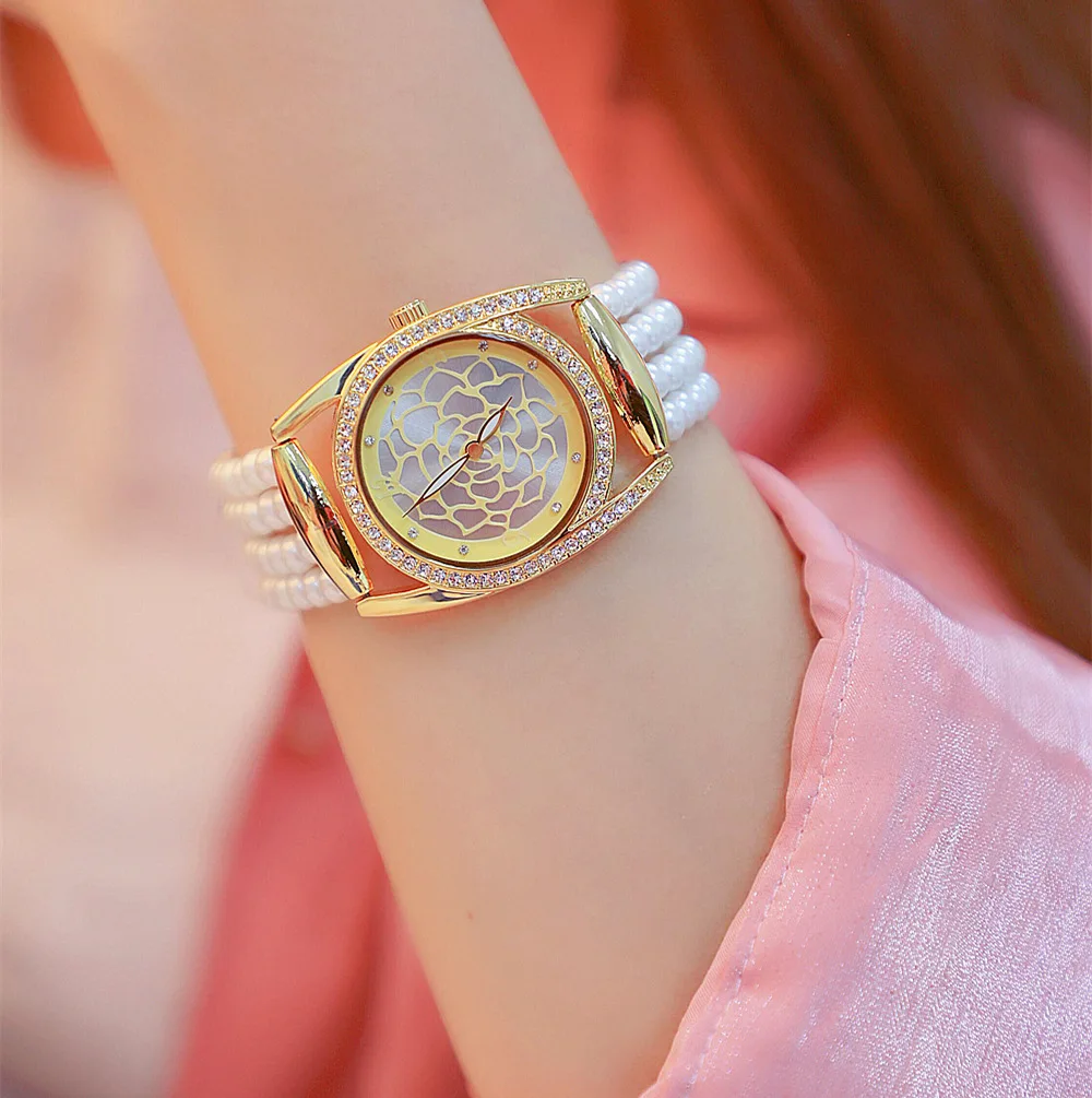 Relojes para mujer женские кварцевые часы Роскошные бриллиантовые жемчужные элегантные нарядные часы женские наручные часы Relogios Femininos