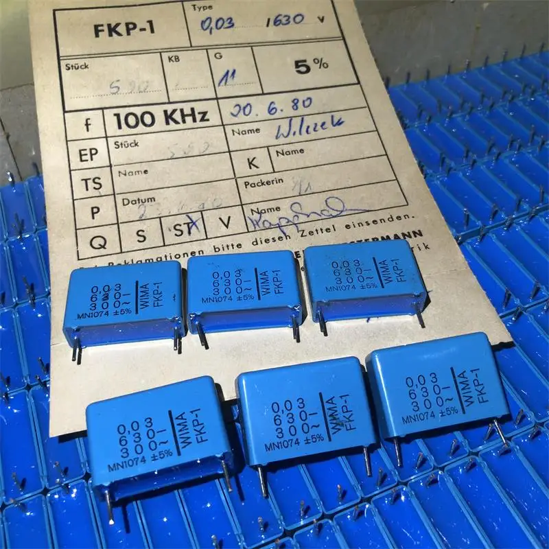 30 шт. оригинальные коробки WIMA FKP-1 синяя серия 0 03 мкФ Замена 33 630V аудио лихорадка