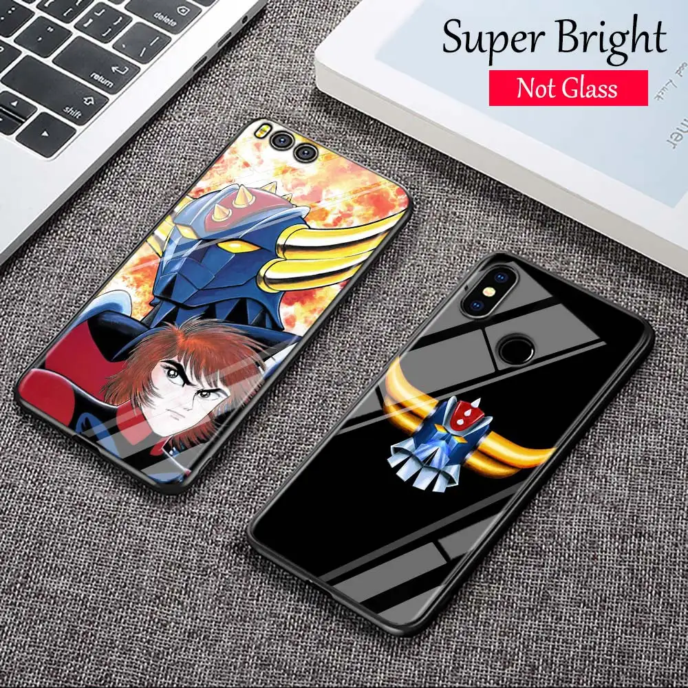 

Black Cover Grendizer G5 Anime Japan for Xiaomi Mi A1 A2 5X 6X 6 8 9 9SE CC9 F1 9T 9TPro Mi Play Super Bright Glossy Phone Case