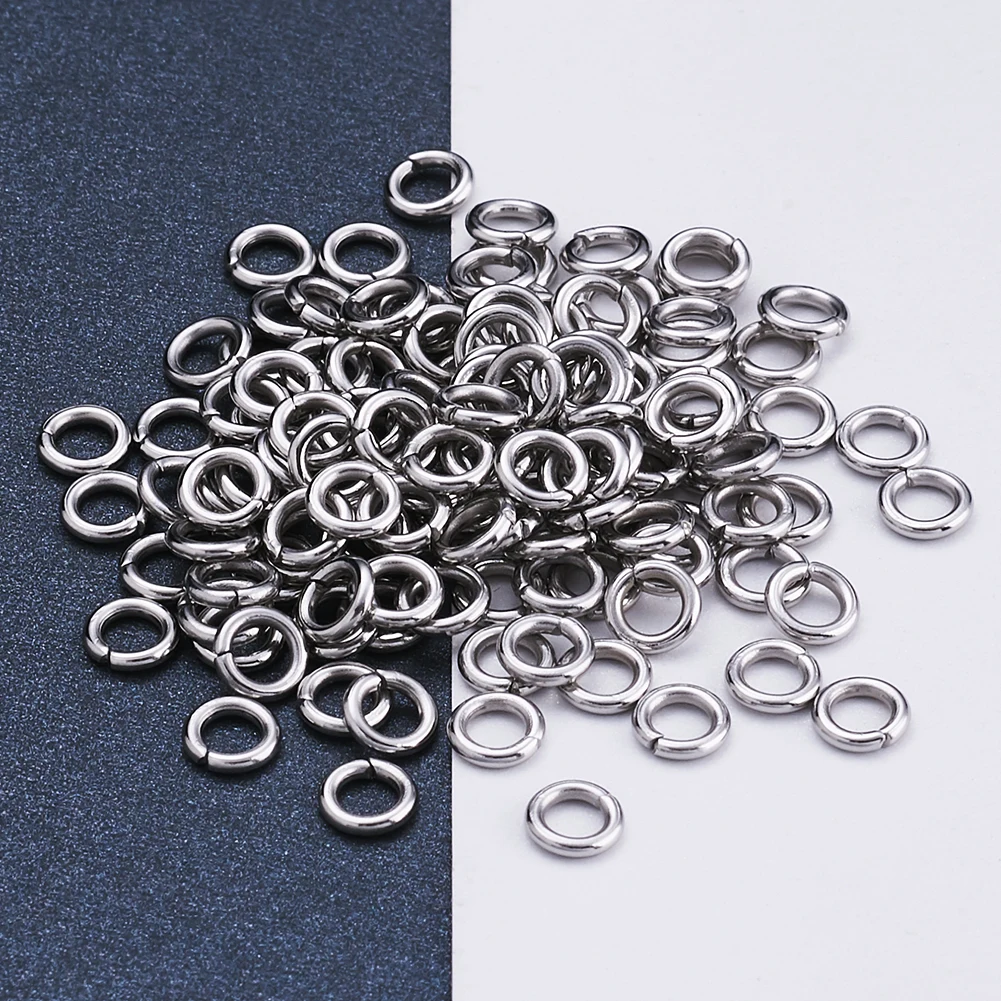 300pcs lot 6 8 10 mm metal colorful open jump rings split rings jump rings connectors for diy jewelry making findings supplies 4mm 6mm 8mm Stainless Steel Open Jump Rings Closed not Soldered Split Rings Connectors for Jewelry DIY Bracelets Making Findings