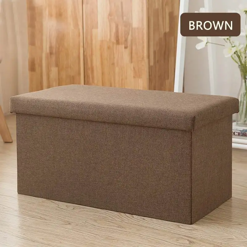 NEW! Multifunctional Foldable Fabric Storage Stool Bench Box Linen Small Sofa Minimalist Artistic Style Kid Chair Foot Stool NEW! Multifunctional Foldable Fabric Storage Stool Bench Box Linen Small Sofa Minimalist Artistic Style Kid Chair Foot Stool