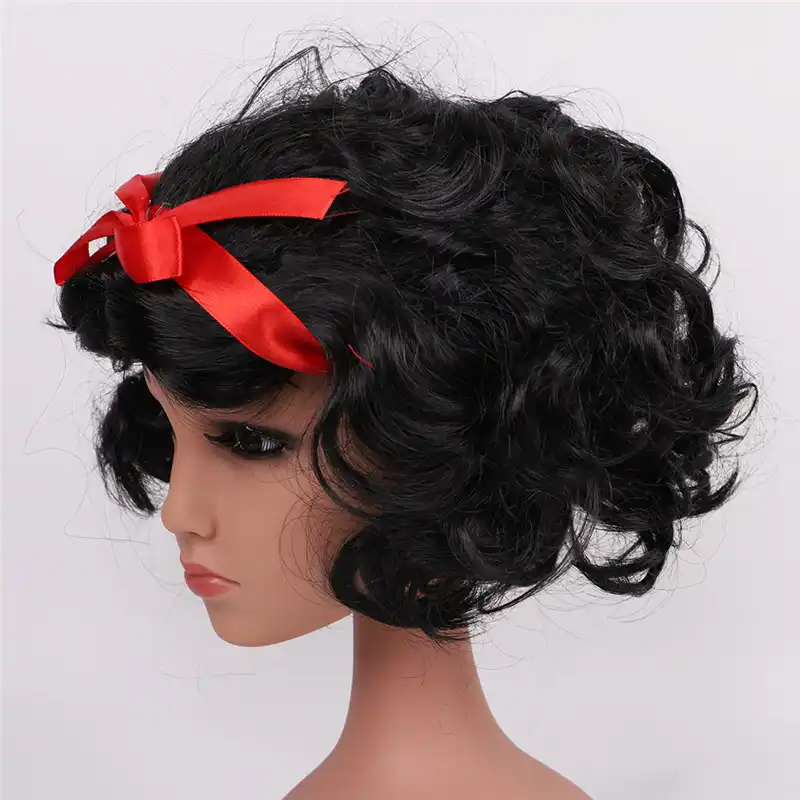 Children Girls Wig Kids Snow White Princess Cosplay Party Snow