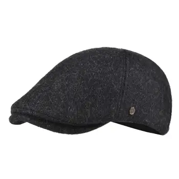 

VOBOOM Fall Winter Driver Hat Newsboy Cap Men Wool Twill Warm Ivy Flat Caps Soft Casquette 183
