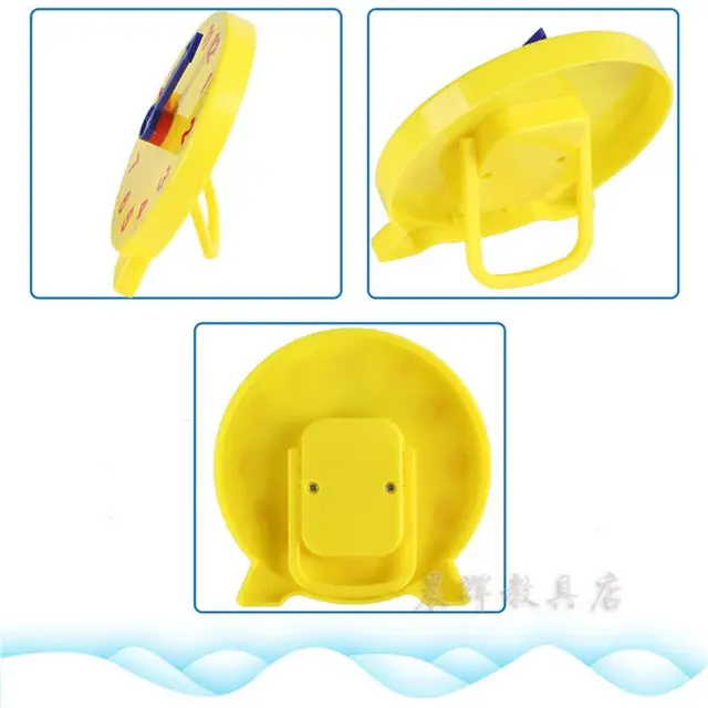 Clock Toys Montessori Student Learning Clock Time Teacher Gear Clock 4 Inch 12/24 Hour for Kids Early Preschool Teaching Aids 4