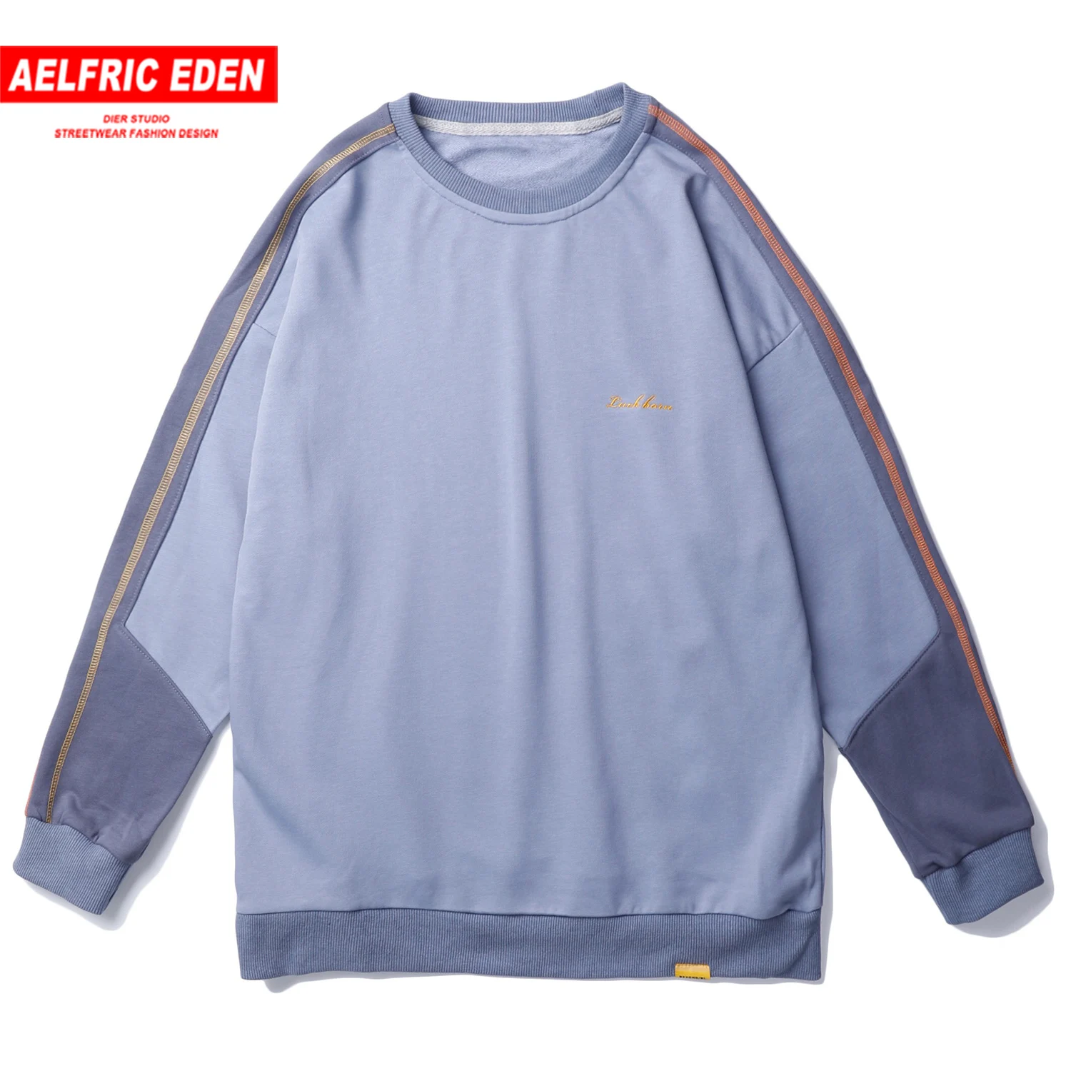 Aelfric Eden, цветные толстовки с вышивкой, Мужская Уличная одежда Harajuku, топы, осень, хип-хоп Повседневный хлопковый Мужской пуловер