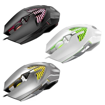 

Q1 USB Wired Gaming Mouse for Laptop Desktop 3200 DPI Adjustable 6 Buttons Macro Definition Mice Macro Definition Metal Mouse