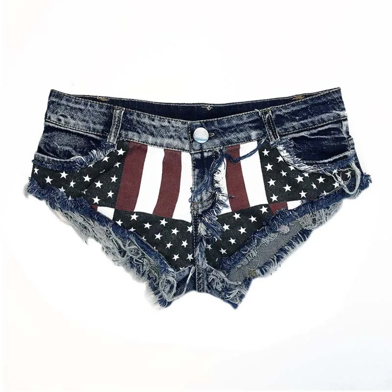 Women US Flag Printed Bikini Set Sexy Denim Swimsuit Push Up Bathing Suit Beachwear Biquini Brazilian Jeans Plus Size Swimwear
