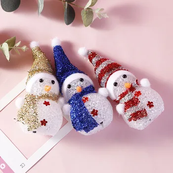 

Shining Christmas Snowman CHILDREN'S Toy Decoration Gift LED Grains seven colours shan guang Creative Gifts Wholesale