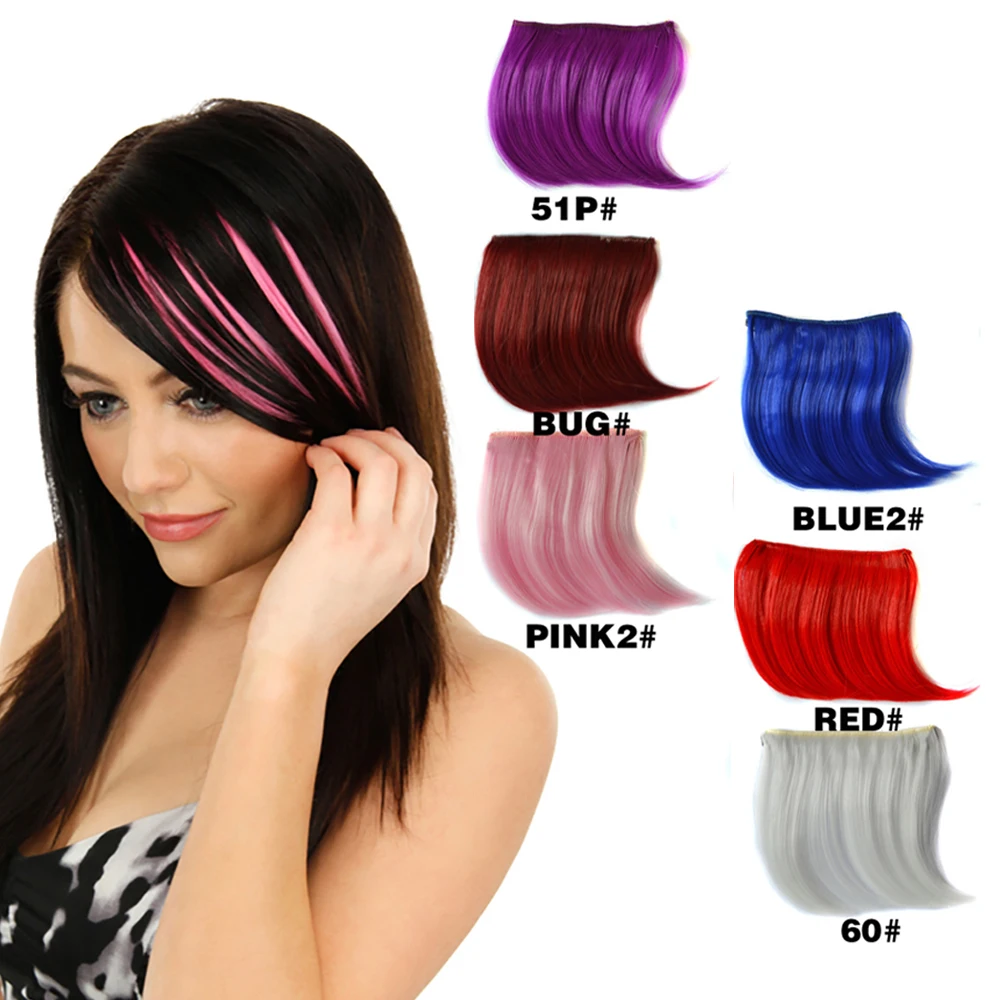 Clip In Synthetic Hair Bangs Extensions 12 Colors