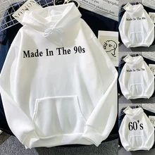 Hoodies Sweatshirts Men's/Women's New 90's 60's Pattern Hoody Spring and Autumn Couples Pullovers Male Casual Sweatshirt Tops