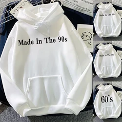 Sudaderas con capucha para hombre y mujer, suéteres con patrón de los años 90 y 60, sudadera informal para parejas, Tops