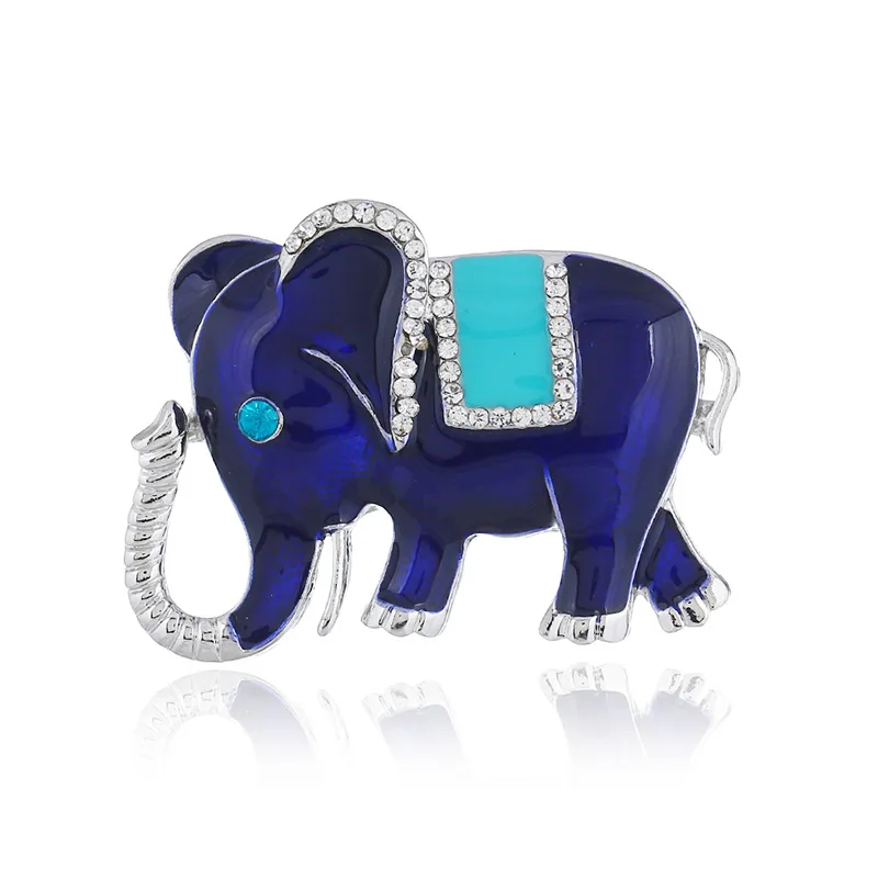 

Oil Drop Retro Enamel Baby Elephant Mini Elephant Small Brooch Shirt Women's Corsage Drill Collar Pin Brooch Sweater Accessories
