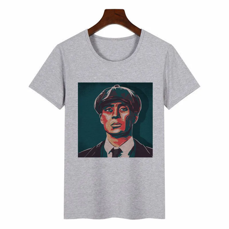 P1624B-grey Новая Летняя женская футболка Peaky blinds Graphic Tees женская футболка Harajuku аниме женские топы Эстетическая одежда - Цвет: P1624B-grey