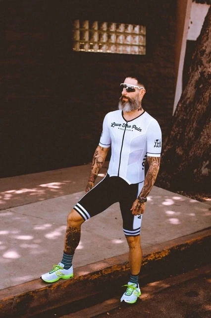 Amor el dolor triatlón ciclismo Jersey de secado rasido de manga corta ciclismo Skinsuit bicicleta Jersey ropa para nadar correr - Цвет: 7
