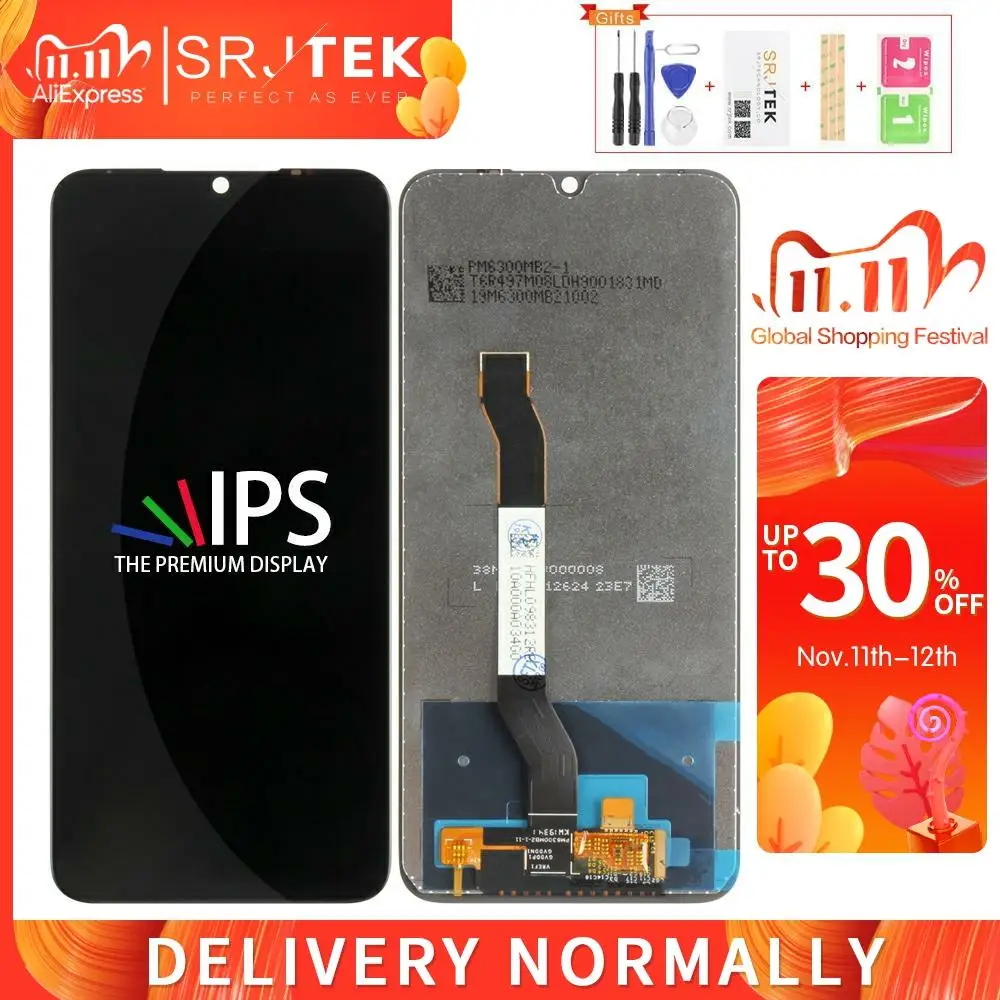 Srjtek для Xiaomi Redmi Note 8T LCD матрица сенсорный экран дигитайзер сборка Рамка XIAOMI REDMI NOTE
