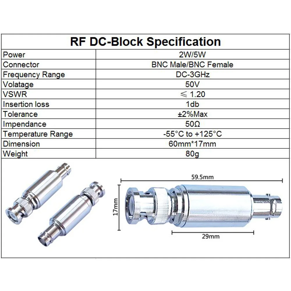 conector bloqueador dc block bnc conector macho para 04
