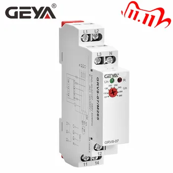 

GEYA GRV8-07 Phase Monitor Relay with Asymmetry and Delay Time Function 45-65Hz Din Rail Type Electronic Relay