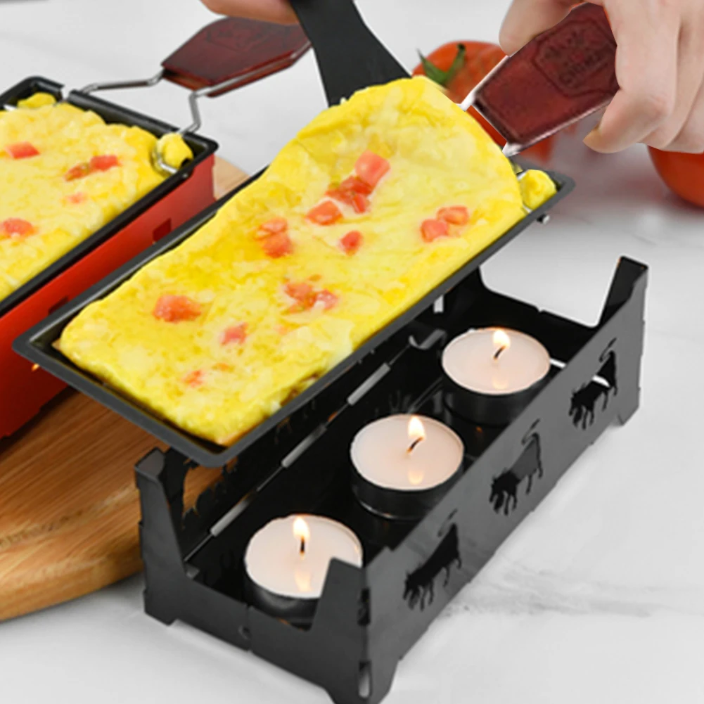Portable Rotaster Baking Tray Stove Set Milk Cheese Non-Stick Metal Cheese Raclette Oven Grill Plate Kitchen Baking Tools