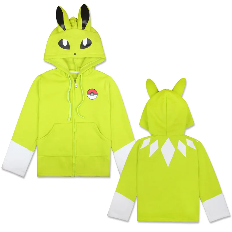 Game Pokemon Charmander Hoodies Sweatshirts Jackets Cosplay Costume Autumn winter men women cute cartoon Pikachu hooded jacket